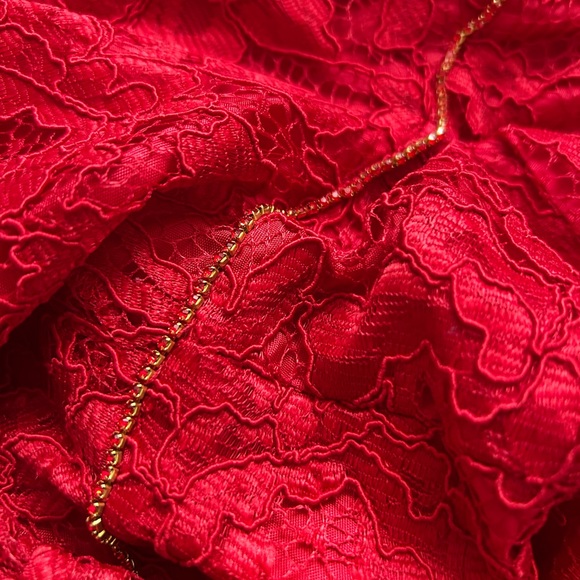 David Charles London Red Floral Lace Bell
Sleeve lined Dress Girls Size 16 - Picture 4 of 10